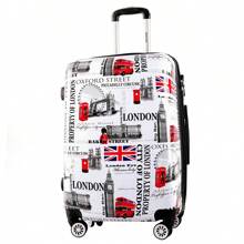 20 英寸欧洲品牌法国设计聚碳酸酯材料全印花可扩展大容量静音脚轮安全锁多色可选防水耐磨旅行行李箱一年保修全新旅行必备品节日必备品优雅装饰时尚基础春装舒适家庭旅行特别礼物热门单品亮色拼色男女平价航空手提包随身行李箱 - L - 查看 2