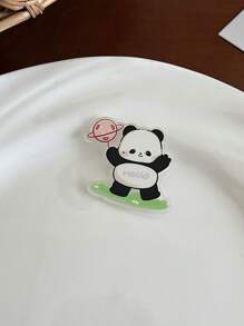 1pc/14pcs Cute Panda Cartoon Brooch - Acrylic Fashion Badge, Perfect Casual Decoration For Women Dress Accessories Pin For Clothes Bag Charm Backpack For School