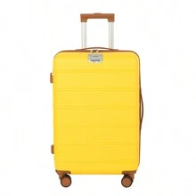 UUH Luggage 4-Piece Set (28/24/20/16in) Telescopic Handle With Universal Wheels And Hook Function, Expandable Luggage 20% More Storage Space, ABS Material Is Durable And Waterproof, Business Travel Students Go To School, A Variety Of Colours To Choose From Suitcase ,Christmas,Thanksgiving,Gift - Yellow - View 3