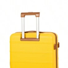 UUH Luggage 4-Piece Set (28/24/20/16in) Telescopic Handle With Universal Wheels And Hook Function, Expandable Luggage 20% More Storage Space, ABS Material Is Durable And Waterproof, Business Travel Students Go To School, A Variety Of Colours To Choose From Suitcase ,Christmas,Thanksgiving,Gift - Yellow - View 6