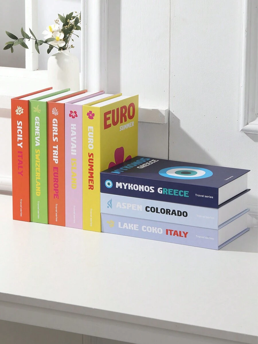 1pc Colorful Foldable Decorative Fake Book, Home Decor, Coffee Table Accessory Best Gifts Birthday Graduation