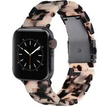 Compatible With Apple Watch Band 49mm 46mm 45mm 44mm 42mm 41mm 40mm 38mm Thin Light Resin Strap Bracelet With Stainless Steel Buckle Replacement Compatible With Apple Watch Series SE Series 10 9 8 7 Ultra 6 5 4 3 2 1 For Women Men