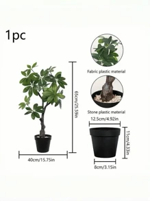 1 件栩栩如生的仿柠檬和李子树盆景 - 非常适合家庭、办公室和花园装饰 | 包括花盆 | 非常适合乔迁、新年、派对和更多礼物生日毕业、假植物厨房装饰