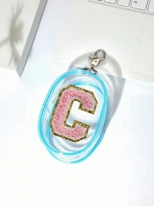 1pc Blue Daily Use Portable Data Cable, Charger, Earbud Organizer Bag, Transparent PVC Material, Tidy Cord Management Pouch For Phone Travel School College Electronic Bag Power Bank Portable Charger Charger Case Headphone Case Cable Bag Cable Organizer - Blue - View 4