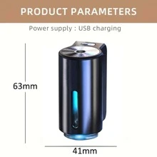 Car Vent Diffuser With 3x10ML Essential Oil Perfume, Smart Car Air Freshener, Live Smart Car Diffuser With Three Adjustable, USB Rechargeable, Intelligent Car Aroma(Diffuser+3pcs Oils)