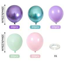 50 piezas de globos de látex metálicos cromados de 10 pulgadas en colores surtidos, aptos para bodas, cumpleaños, San Valentín, decoración de fiestas y Navidad