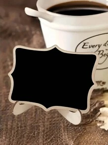 5/10pcs Rustic Mini Chalkboard Signs With Easel, Wooden Tabletop Blackboard, Suitable For Weddings, Parties, Birthdays, Events, Modern Farmhouse Decor, Mini Matte Black Board Signs With Stand, Event Display Message Board - Multicolor - View 5