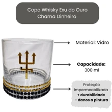 Exu Do Ouro Flame Money Trident Whiskey Glass 300 Ml - trắng - Xem 3