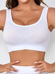3 pièces Soutien-gorge de sport sans couture confortable et mince sans rembourrage pour femmes