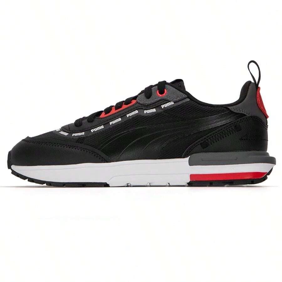 Puma Women's Sneakers, Fitness Training Jogging Shoes, Lightweight Low-Top Casual Shoes - Black-black-bright Red - View 1