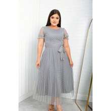 Evangelical Fashion Midi Tulle Dress - 灰色 - 查看 1