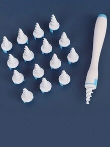 CIMACA 1 Bộ Dụng Cụ Lấy Ráy Tai Xoắn Ốc Kèm 16 Đầu Tai Thay Thế, Dụng Cụ Làm Sạch Tai An Toàn Và Không Đau, Loại Bỏ Ráy Tai Dễ Dàng Và Hiệu Quả, Thích Hợp Cho Người Lớn, Lễ Tạ Ơn, Giáng Sinh, Khuyến Mãi - Xanh và trắng - Xem 7