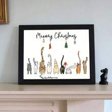 1 张可爱猫咪主题圣诞贺卡 - 完美的节日礼物，送给他或她的完美节日礼物，猫咪圣诞贺卡，可爱的美学物品 - 紅色 - 查看 4