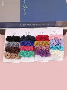 Bộ 4 kẹp tóc trẻ em kẹp tóc hoa mini dễ thương phụ kiện tóc tạo kiểu và dự tiệc - Nhiều màu - Xem 5