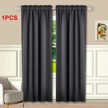 1 rèm cách âm và cản sáng, nhiều kích cỡ, thiết kế dây kéo, cách nhiệt và chống tia UV, bảo vệ sự riêng tư, thích hợp cho phòng ngủ, phòng khách, phòng học, rèm cửa theo phong cách hiện đại và tối giản - Màu xanh đậm 27D - Xem 1