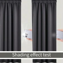 1 rèm cách âm và cản sáng, nhiều kích cỡ, thiết kế dây kéo, cách nhiệt và chống tia UV, bảo vệ sự riêng tư, thích hợp cho phòng ngủ, phòng khách, phòng học, rèm cửa theo phong cách hiện đại và tối giản - Màu xanh đậm 27D - Xem 5