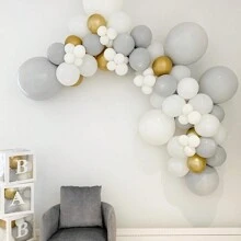 50/96-pack grijze ballonnen, verschillende maten 18/12/10/5 inch grijze ballonkransboogset, geschikt voor bruiloften, bruidsdouches, verjaardagen, diploma-uitreikingen, jubilea en individuele decoraties