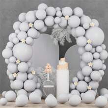 50/96-pack grijze ballonnen, verschillende maten 18/12/10/5 inch grijze ballonkransboogset, geschikt voor bruiloften, bruidsdouches, verjaardagen, diploma-uitreikingen, jubilea en individuele decoraties