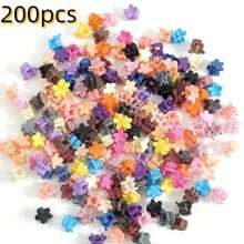 50 件/200 件彩色迷你发夹，迷你爪夹，适合稀疏头发，女孩公主发饰 - 彩色 - 查看 9