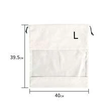 绒面革防尘袋、透明收纳袋、高档手提包保护套、抽绳女士包包收纳袋 - 白色 - 查看 4