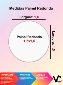 VIA CORES Painel De Festa Redondo 1,50x1,50 - Arca de Noé Azul 003