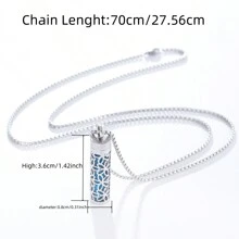 New Aromatherapy Diffuser Necklace Stainless Steel Small Box Essential Oil Perfume Essential Oil Diffuser Pendant Box Style Necklace Aromatherapy Jewelry