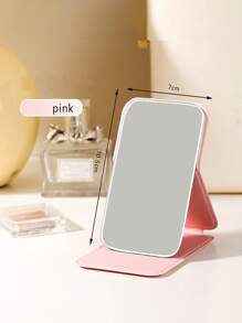 Portable Makeup Mirror, PU Leather Small Mirror, Foldable, Travel Mirror, Suitable For Gifts, Travel Essentials, Makeup Essentials, Portable Handheld Makeup Mirror For On-The-Go Travelling, Also Suitable For Home Use Birthday - Multicolor - View 8