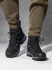 Men's Ankle High Waterproof Slip-Proof Hiking Boots Outdoor Lightweight Shoes Trekking Trails Armadillo Perfect For Outdoors - Black - View 3