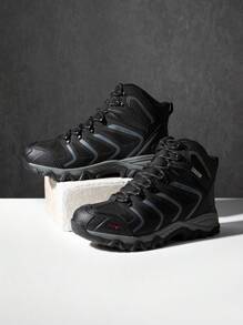 Men's Ankle High Waterproof Slip-Proof Hiking Boots Outdoor Lightweight Shoes Trekking Trails Armadillo Perfect For Outdoors - Black - View 6