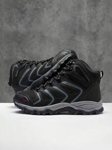 Men's Ankle High Waterproof Slip-Proof Hiking Boots Outdoor Lightweight Shoes Trekking Trails Armadillo Perfect For Outdoors - Black - View 5