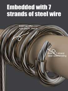 eyekan Fishing Rod Rope Retractable Steel Wire Circle Rubber Band Tackle Holder Detachable Spring Cord, Extra Long - Multicolor - View 6