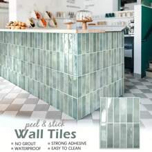 1/10/20pcs 3D Crystal Epoxy Wall Sticker, Waterproof Oil Proof Heat-Resistant Self-Adhesive Mosaic Style Panel For Kitchen, Living Room, Bathroom, Corridor, Office, Home And Dormitory Decor Room Decor Home Decor Wallpapers Wall Paper Wallpaper Wall Stickers Wall Decor