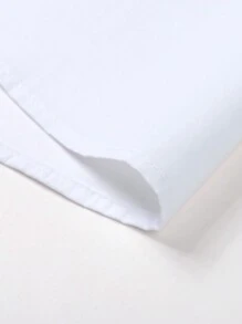 1 Stück Herren Langarm Formhemd mit einfarbigen Französischen Manschetten (Geschenk: Zufällige Manschettenknöpfe aus Metall)