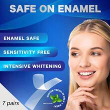 牙齿美白贴 - 清洁亮白牙齿，牙齿美白贴，适合家庭和旅行 - 7對 - 查看 7