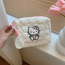 Sanrio Canvas Makeup Bag - Large Capacity, Non-Waterproof, Scent-Free Cosmetic Organizer For Tools & Accessories,Boho Vibes,For Holiday Beach, Bathroom Collection, Bedroom Collection, Large Capacity