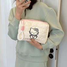 Sanrio Canvas Makeup Bag - Large Capacity, Non-Waterproof, Scent-Free Cosmetic Organizer For Tools & Accessories,Boho Vibes,For Holiday Beach, Bathroom Collection, Bedroom Collection, Large Capacity