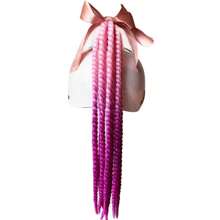 Wig Braid For Helmet Decoration, Braids With Detachable Bow, Motorcycle Helmet Hair Tails Decoretion Many Colors, Bicycle Helmet Braids Hair Tails (Helmet Not Included) (Installation Method: Use Double-Sided Tape To Stick The Suction Cup) - Multicolor - View 11