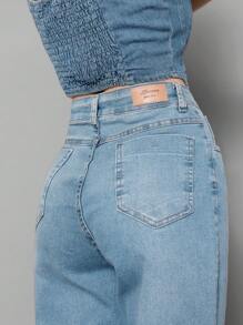 Sawary Wide Leg Jeans - 278081 - 藍色 - 查看 7