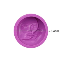 Moldes de Silicone em Formato de Lua e Sol para Velas, Suprimentos Artesanais para Fazer Sabonetes e Velas DIY