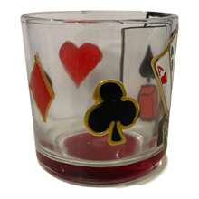 Zé Pelintra Whiskey Glass Cards And Suits In Glass - 紅色 - 查看 3
