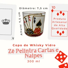 Zé Pelintra Whiskey Glass Cards And Suits In Glass - 紅色 - 查看 2