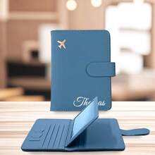 Porta-passaporte personalizado, Porta-passaporte de Couro, Capa de Passaporte com Nome Personalizado, Carteira de Passaporte Personalizada, Presente para Damas de Honra, Presente de Viagem, Carta, Dobrável, Prática, Versátil, Multifuncional, Portátil, Vintage, Fofa, Colorida, Estilo Y2K, Vibes de Férias/Férias, Minimalista, Cor Sólida, Personalizada, Única, Customizada, Presentes Ideais para Ele, Presentes Ideais para Ela, Mulheres, Novatos e Trabalhadores de Colarinho Branco, Crianças, Amigos, Família, Namorada, Namorado, Dela, Para Ar Livre/Saídas/Viagens/Caminhada/Estádio/Esportes/Escalada, Para Negócios/Transporte/Trabalho/Escritório, Acessórios de Viagem