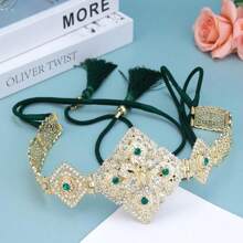 1piece Morocco Caftan Belt Crystal Bridal Dress Waist Chain Adjustable Length Arabic Style Body Chain - Star - View 14