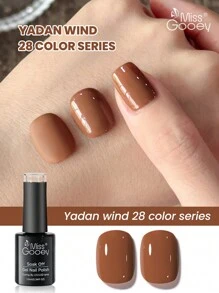 Miss Gooey雅丹风指甲油系列秋冬新款焦糖樱桃白凝胶指甲油咖啡棕浅色指甲油可剥离UV LED指甲油适用于美甲店和家庭DIY - 彩色 - 查看 32