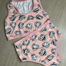 Kit 3 Youth Set Children's Panties Bra Racerback Top With Lining - Nhiều màu - Xem 5