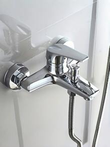 1PC Stainless Steel Washroom Shower Hot And Cold Faucet, Bathroom Toilet Bathroom Tub Water Mixing Valve, Concealed In The Wall Triple Connection Faucet. Zinc Alloy Triple Valve Mixer Tap For Bathtub Shower, High-Pressure Water Control, No Electricity Needed, Easy Installation
