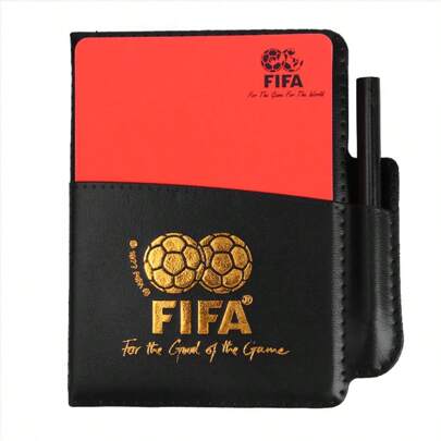 1 pieza Tarjetas de fútbol rojas y amarillas con estuche, equipo de árbitro