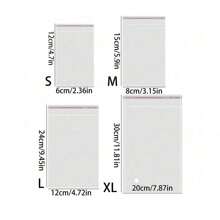 100/200pcs Self-Adhesive Resealable OPP Bags, Transparent Resealable Plastic Bags For Packaging Small Gifts, Party Favors And Toys Valentine Day - Clear - View 2