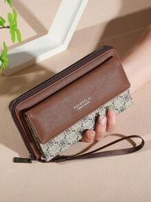 Men's Business Wallet Double Layer PU Leather Buckle Men's Bank Card Clip Zipper Wallet Keychain Wallet Gifts Valentines For Women Wallet Purse Wallet Long Wallet Wristlet Wallet
