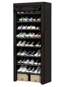 Sapateira com Capa PVC 9andar para 27pares de sapatos organizador desmontável Pratico Espaçoso